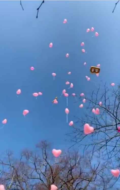 Balloon release on Richmond Hill in remembrance of the 19-year-old