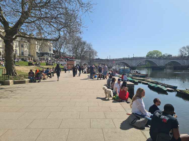 Pristine - how the riverside looked earlier on Tuesday