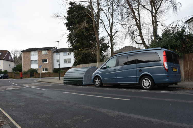 One of the bike hangars installed in January (picture: Jack Fifield)