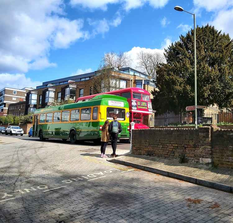 You wait for one and two come along... A snap on Petersham Road by Karen Schechter