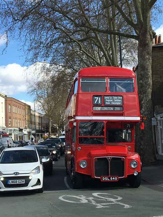 The 71 on Kew Road by Kew Bridge Travel