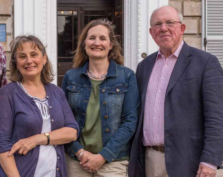 Green London Assembly candidate Andree Frieze (middle) with fellow Richmond Councillors Monica Saunders and Richard Bennett