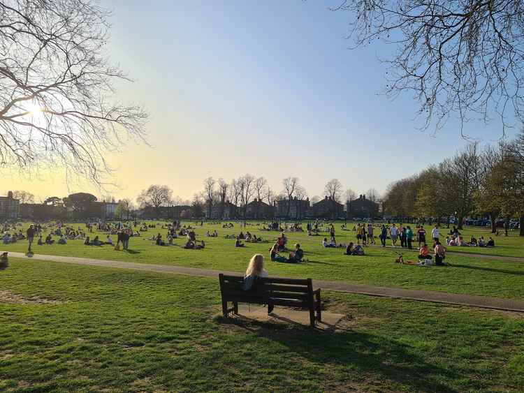 Richmond Green on a sunny afternoon