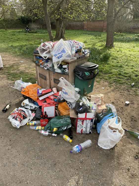 If you see a bin that's full, please tell the council