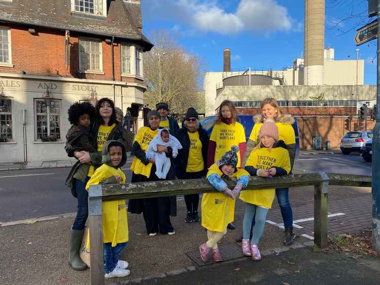 Campaigners from the Mortlake Brewery Community Group. (Image: Peter Eaton)