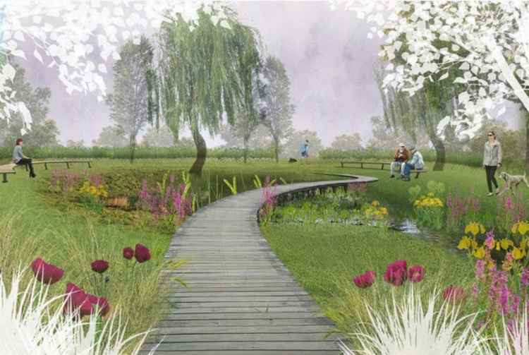Artistic impression of the Vine Road Recreation Ground