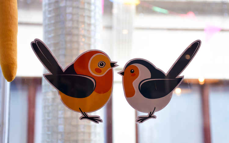 The two little birds on the door represent their two children (Picture: Jessica Broadbent)