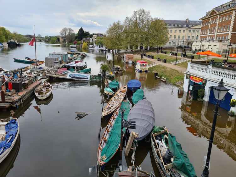 High tides flooded the riverside at full moon in April (Image: Sam Petherick)