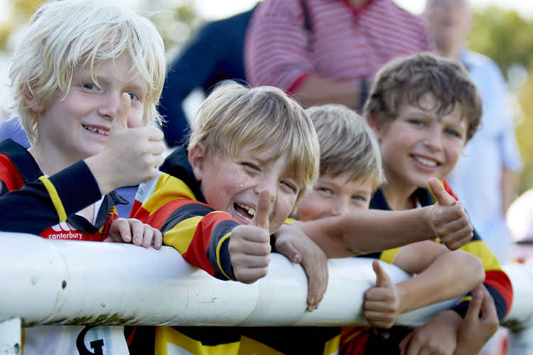 Young Richmond fans enjoying the rugby in September 2019