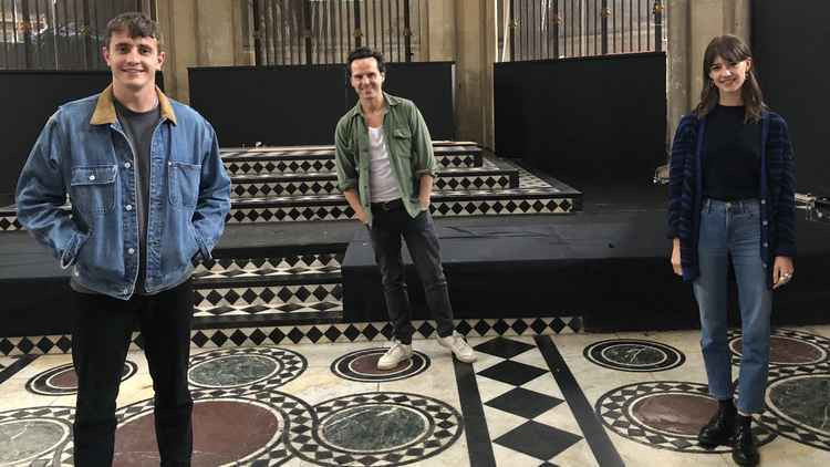 Paul Mellard (left), Andrew Scott (centre) and Daisy Edgar-Jones (right) pictured at the Landmark (All photos: Landmark Arts Centre)