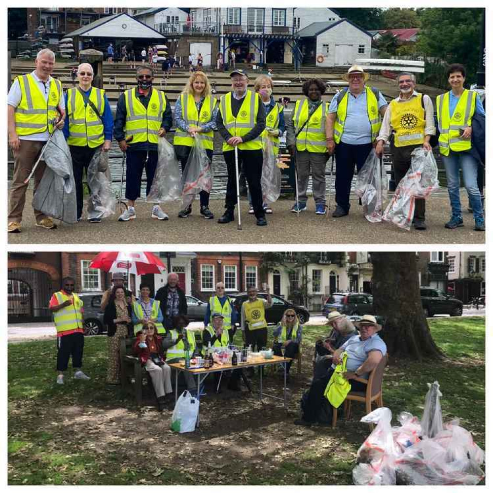 The Richmond Rotary Club team on their clean up