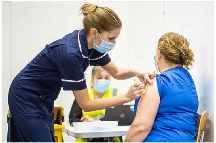 A Richmond resident receiving their jab (Credit: Richmond Borough Council)