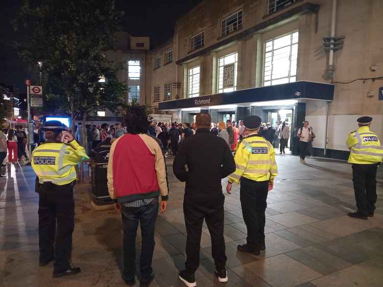 Jubilant scenes outside Richmond Station last night