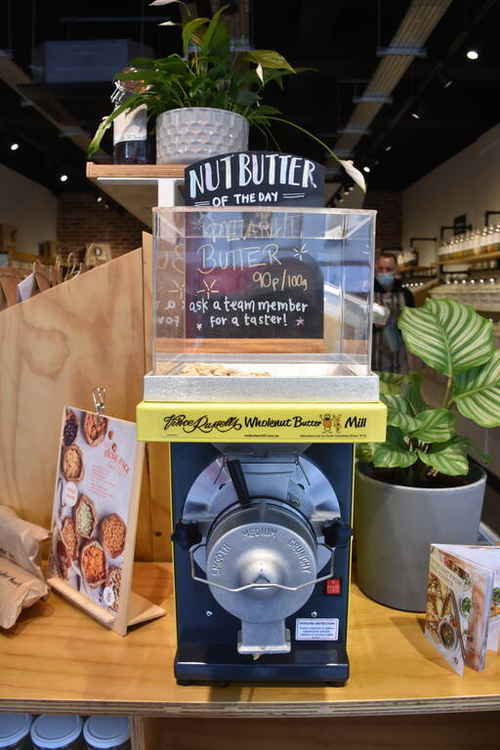 The shop has a DIY nut butter machine with varying crunch settings! (Image: Jessica Broadbent)
