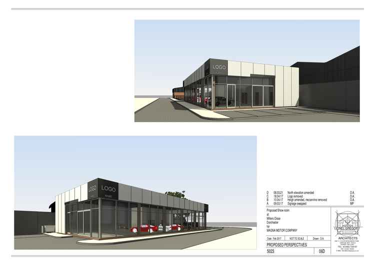 How the new building might look, courtesy of Magna Motor Co