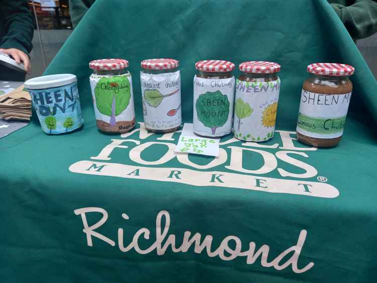 Hand-decorated chutneys from Sheen Mount Primary School