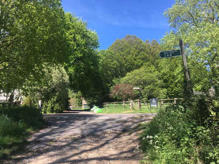 Turn left at the crossroads, also signposted 'Hardy's Birthplace'