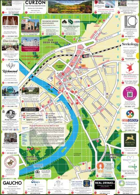 The free Richmond Map available at the kiosk, designed by Paul Smith