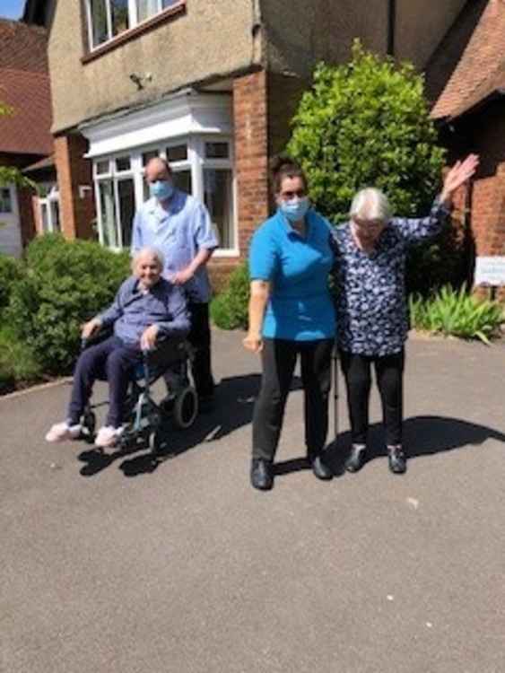Cheriton residents making the most of the sunshine with a trip out