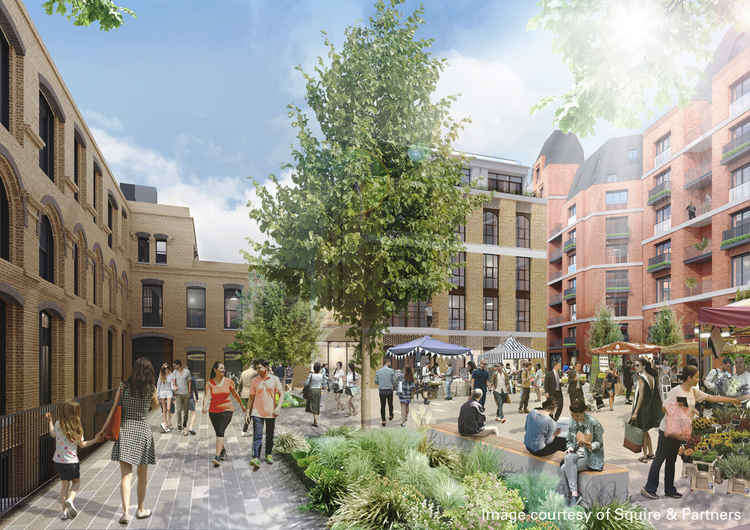 Plans for the block 6 piazza (Image: Squire & Partners)