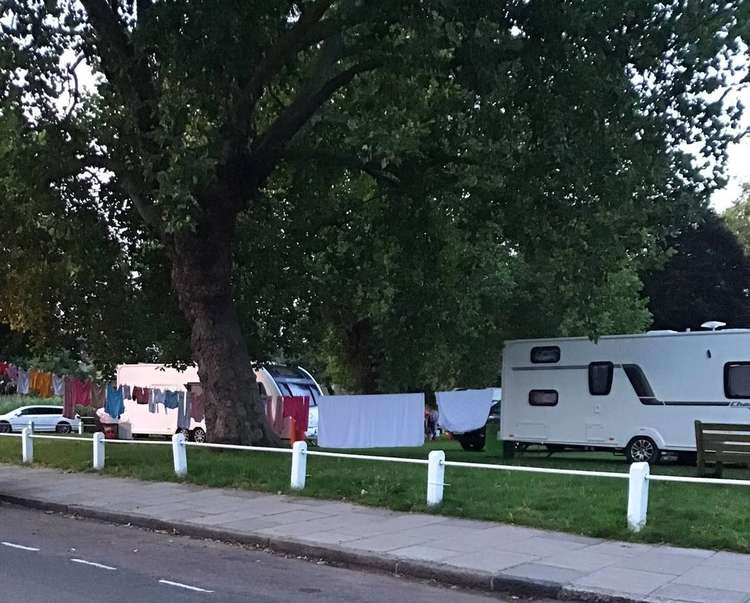 A photo taken by a resident who reported the Travellers to the Council (Image: Richmond Council)