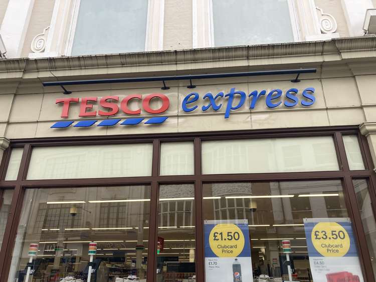 The new sign distinguishing the shop as an 'express'. Credit: Rory Poulter.