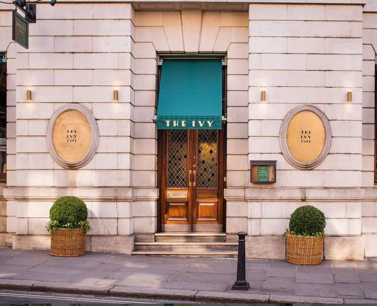 The well-known front of the luxury café. Credit: The Ivy.