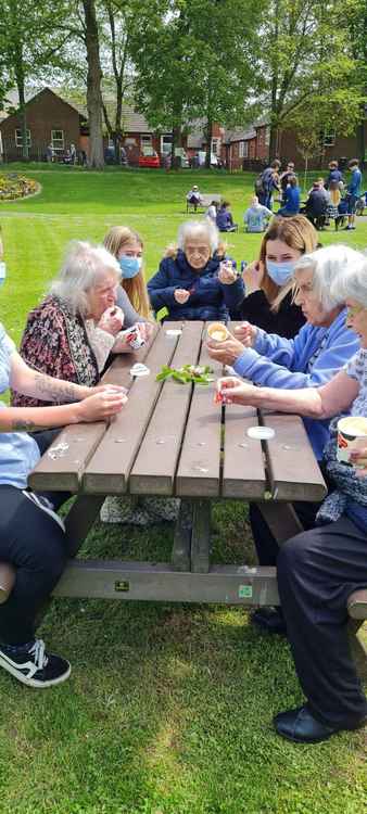 Enjoying an ice cream in Dorchester's Borough Gardens