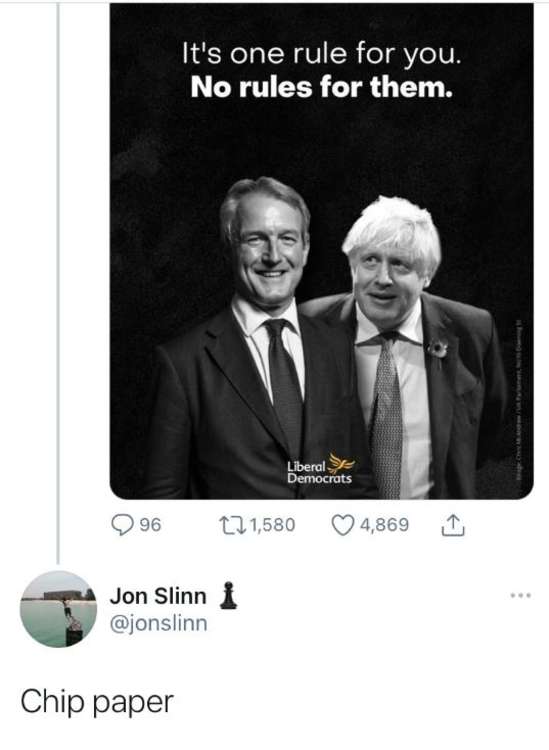 The original reply from the chairman of the Twickenham Conservatives Jon Slinn.