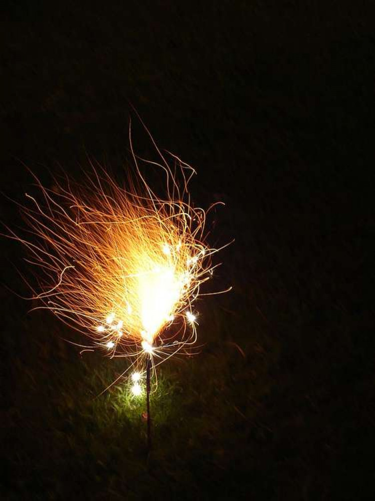 A health and safety warning has been put on youngsters waving around sparklers at fireworks displays this weekend.