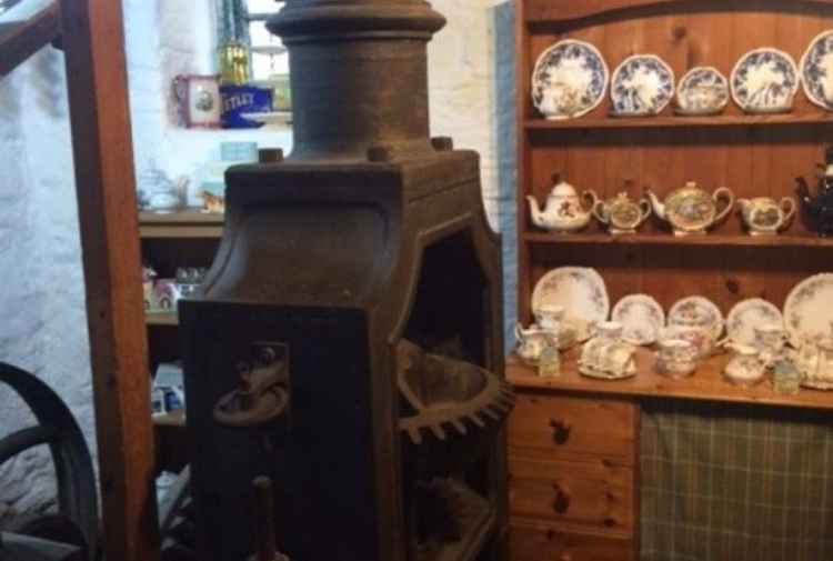 Mill workings on display in the cafe