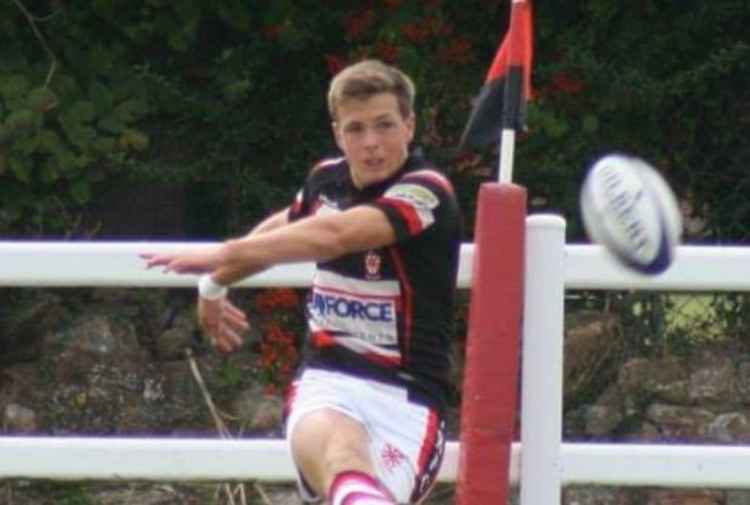 Joe playing for Teignmouth RFC - note the Force & Sons sponsorship on his shirt. Picture: Lorna Gray