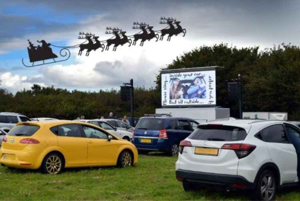 An earlier drive-in event organised by ROC - but who's that flying overhead?