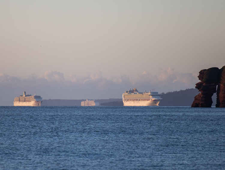 Another view of the cruise ships. Picture: Neil Salter