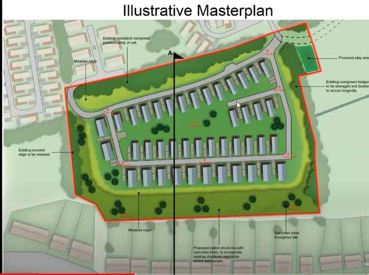 How the caravans would be laid out on the site