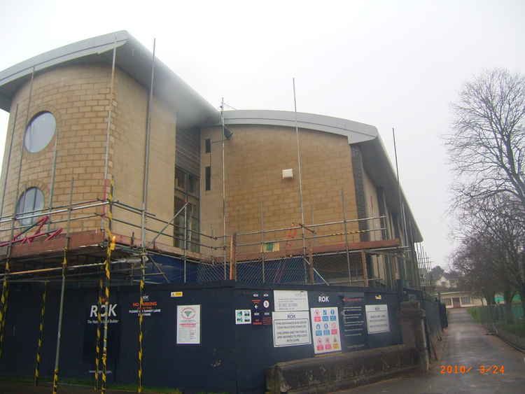 The building nearing completion in 2010