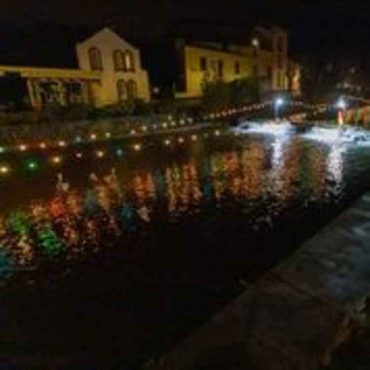 The Brook lights just after switch-on in December. Picture: Neil Salter