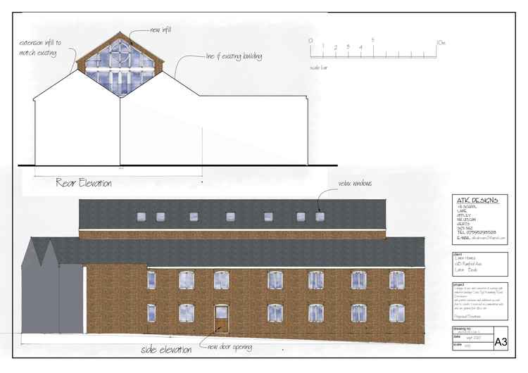 Drawing of the proposed change to serviced apartments