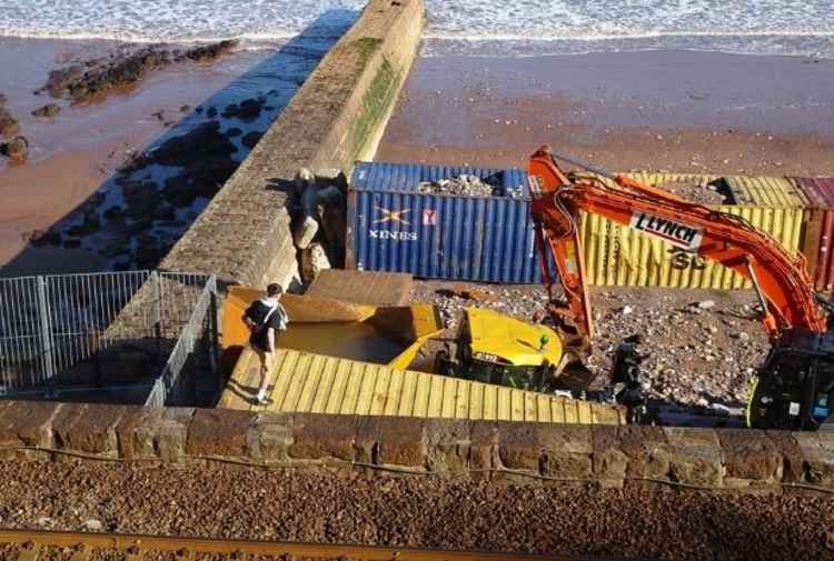 People trespassing on the construction site: picture by Network Rail