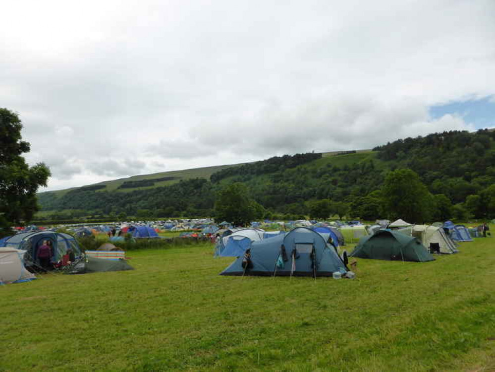 A pop-up campsite: picture by David Medcalf for Geograph