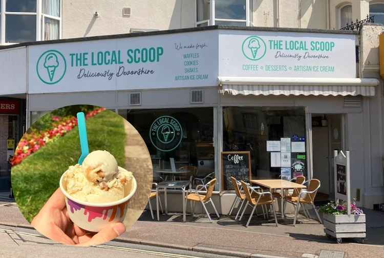 The Local Scoop can be found next to Harrisons Amusements.