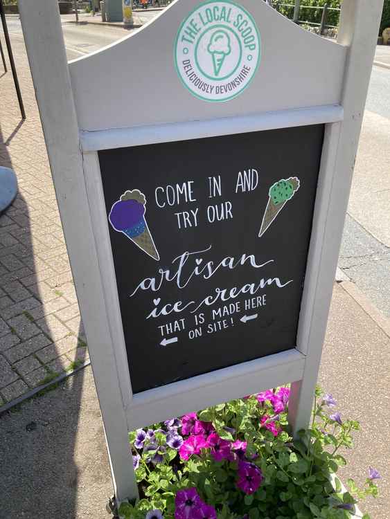 The ice cream is handmade by the owner.