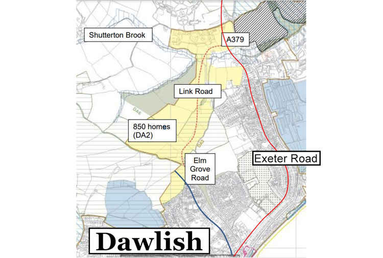 Dawlish DA2 Land Allocation and Link Road. Credit: Devon County Council