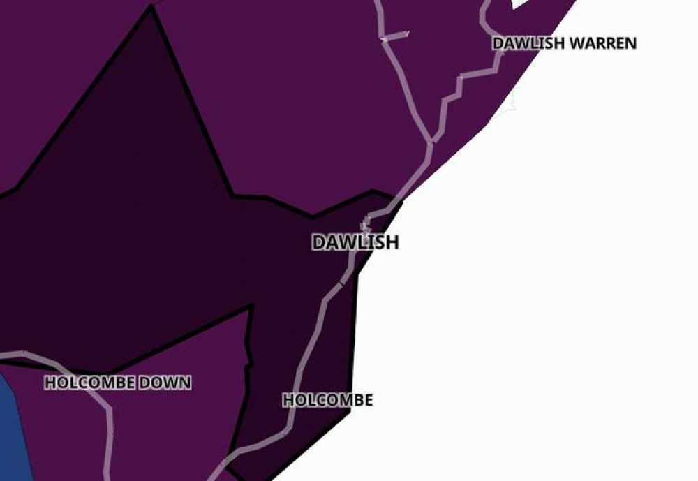 Dawlish coronavirus map