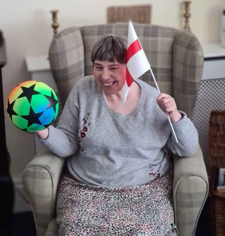 Residents cheer on England in the Euro 2020 championship