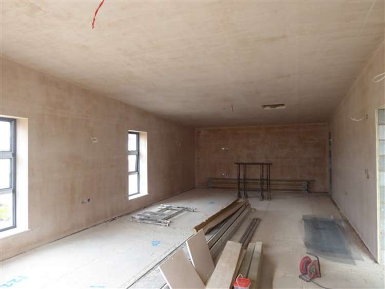 Function room after plastering. Credit: Dawlish Christian Fellowship