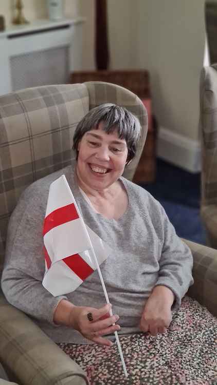 Residents cheer on England in the Euro 2020 championship