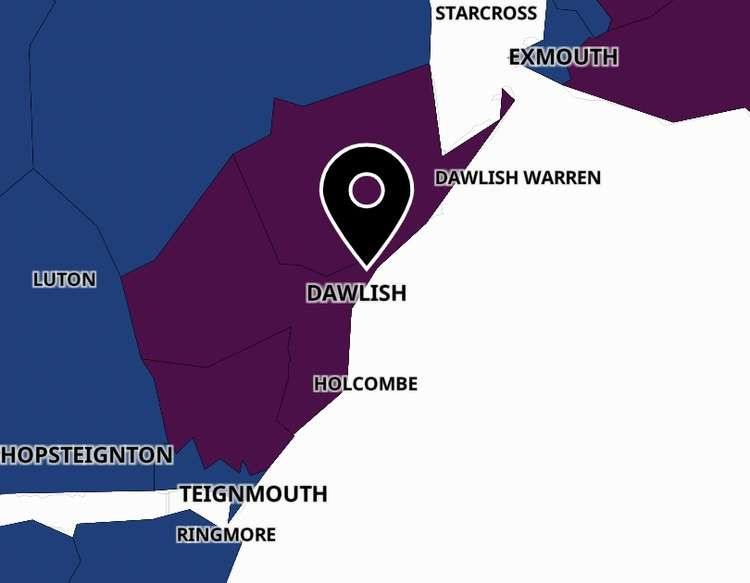 Dawlish coronavirus map