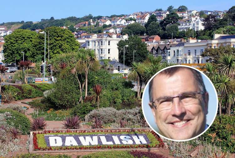 Stock image of Dawlish (Pixabay). Inset: Councillor Martin Wrigley, Dawlish North East (Credit: Teignbridge District Council)