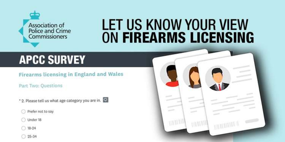 An illustrative graphic including a section of the new firearms licensing survey. Credit: Association of Police and Crime Commissioners
